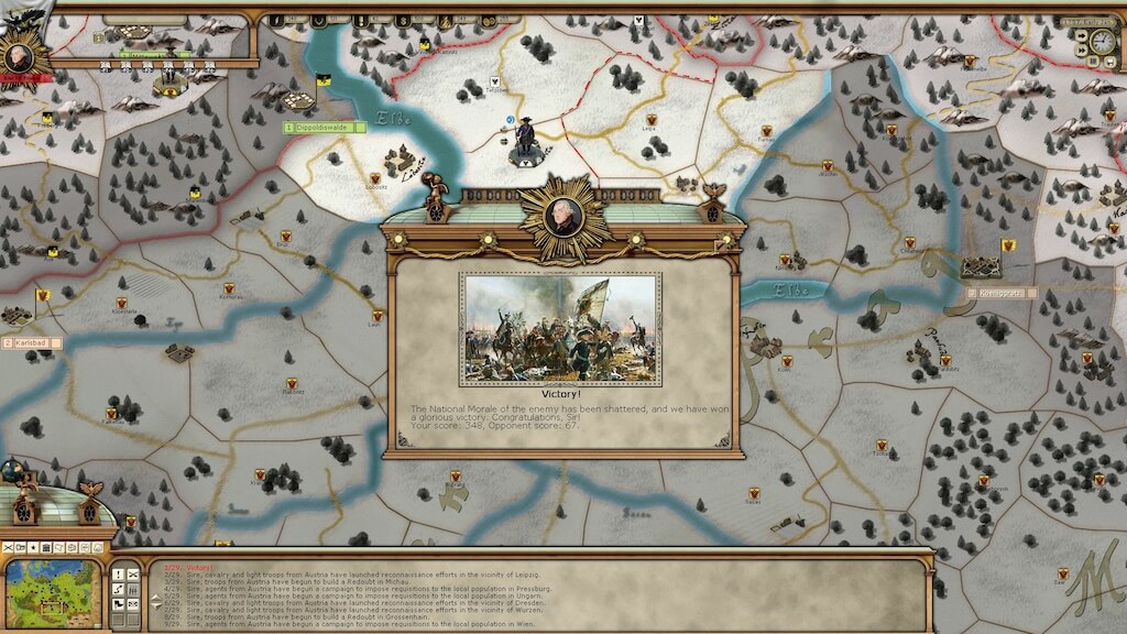 A victorious battle in Rise of Prussia Gold