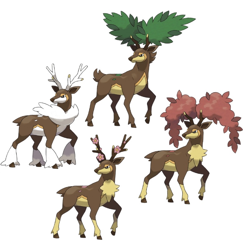 Sawsbuck changes its appearance based on the season