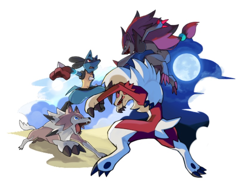 Lycanroc, pictured above, evolves into different forms depending on whether it is day or night