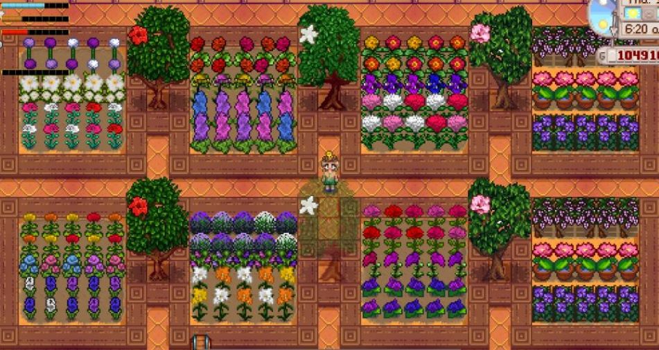 Display of flowers available with the Farmer to Florist mod